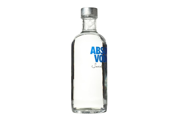 Ucrânia Kiev 24092023 PNG Absolut vodka isolada em um fundo branco