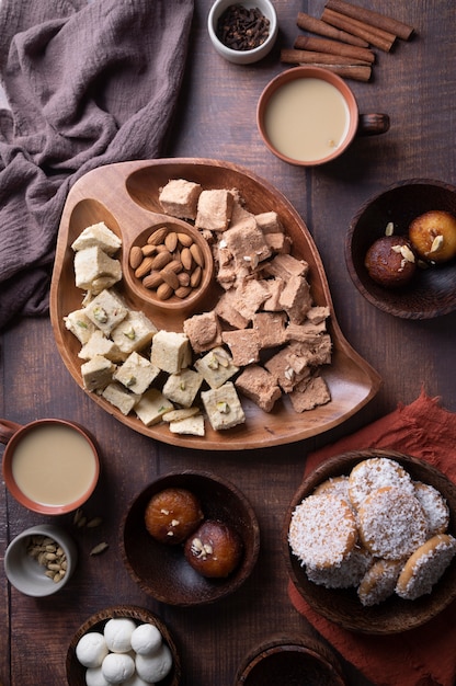 Foto Über ansicht leckeres traditionelles dessert