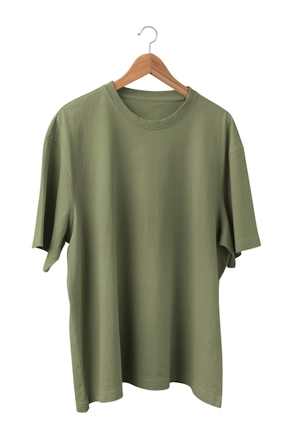 Übergroßes T-Shirt png transparente grüne Casual-Mode mit realistischem Design transparenter Hintergrund