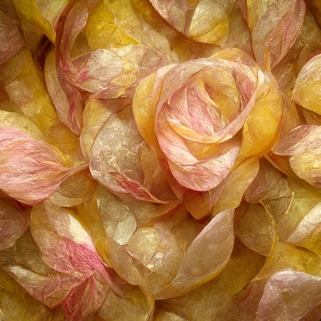 überlappende Blütenblätter Rosen Pfirsichfarbe
