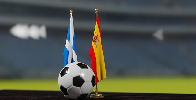 UEFA 2024 Fußball Schottland gegen Spanien Europameisterschaft Schottland und Spanien