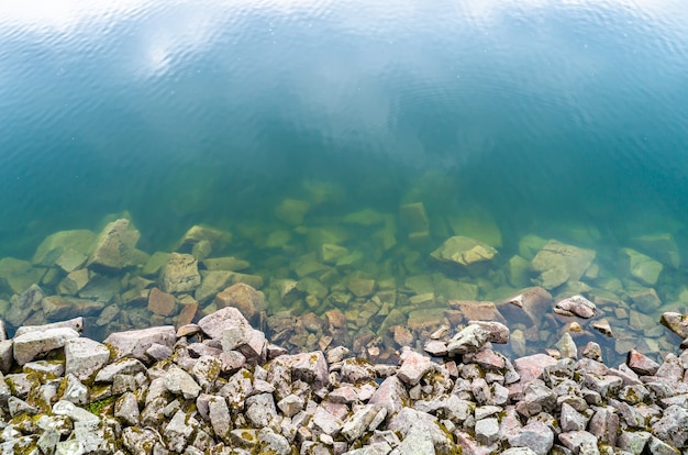 Ufer des Lac Blank, ein See in den Vogesen, Frankreich