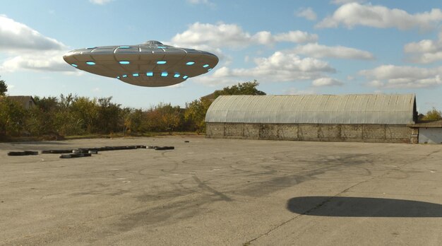 Ufo-3D-Visualisierung 3D-Rendering