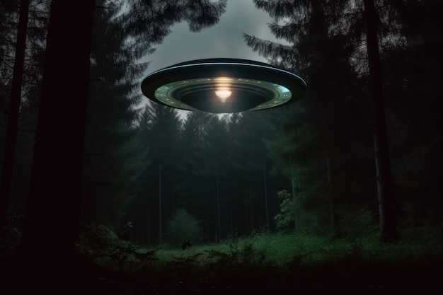 UFO-Alien-Wald Erzeuge KI