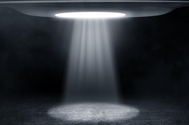 Foto ufo, das nachts fliegt