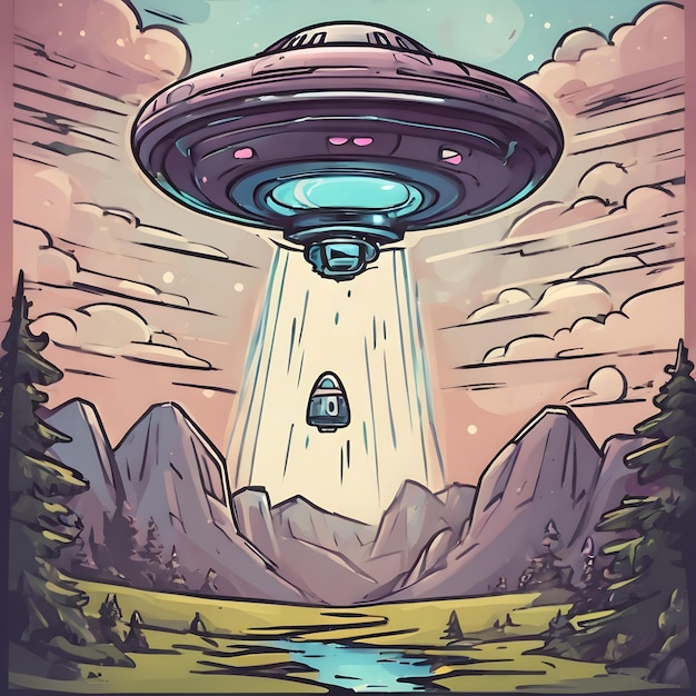 UFO-Ikonen-Hintergrund Sehr cool