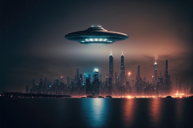 Ufo über städtischer generativer KI