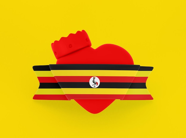 Uganda-Herzbanner