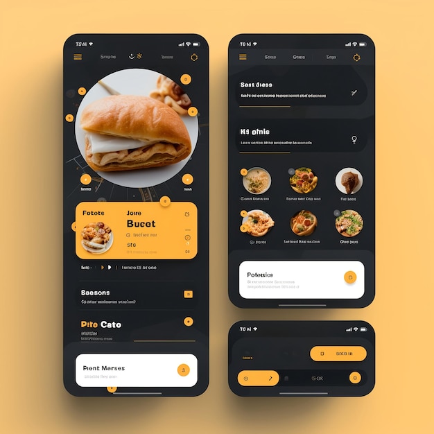 UI-Design der Food-Delivery-App von Generative AI