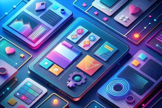 Ui UX Design Ai Imagen de fondo generativa