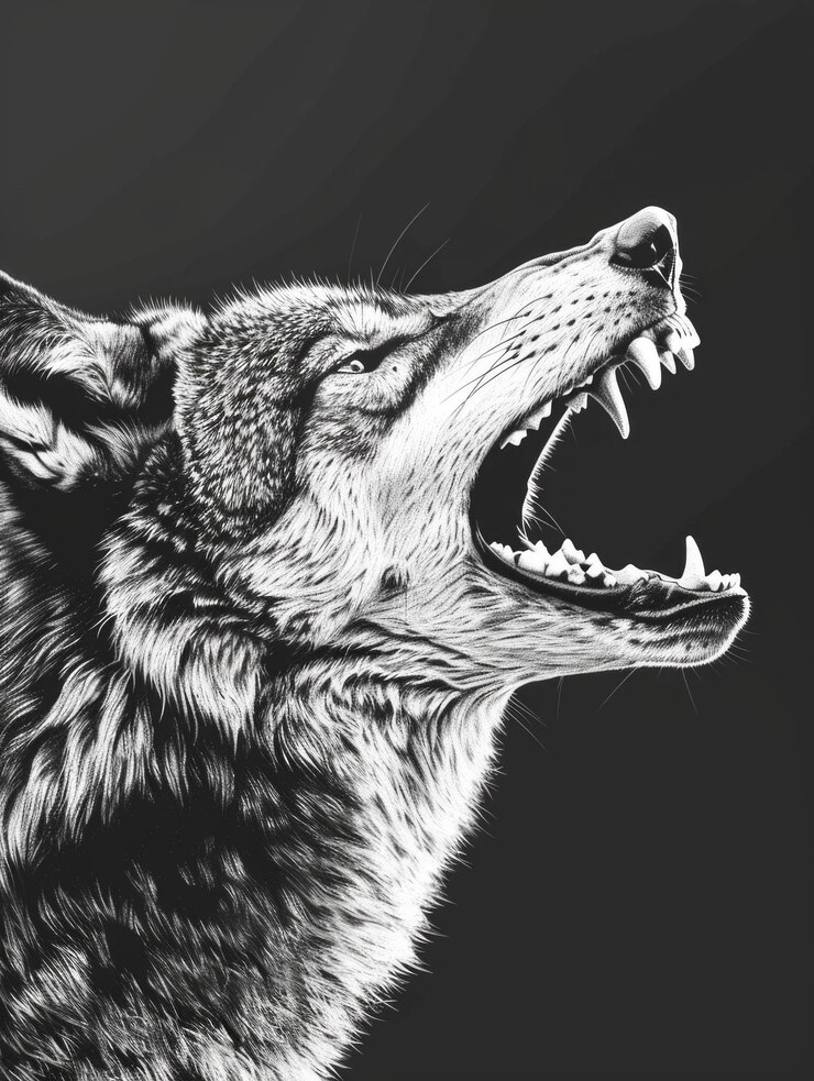 Foto uivo do lobo