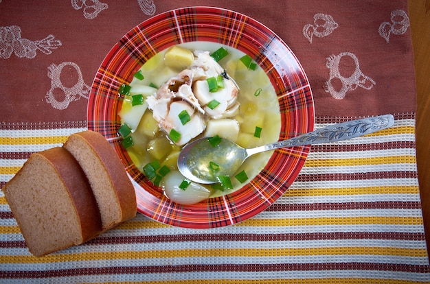 Ukha. Russische traditionelle Fischsuppe.