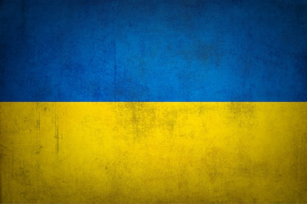 Ukraine-Flagge mit Grunge-Textur.