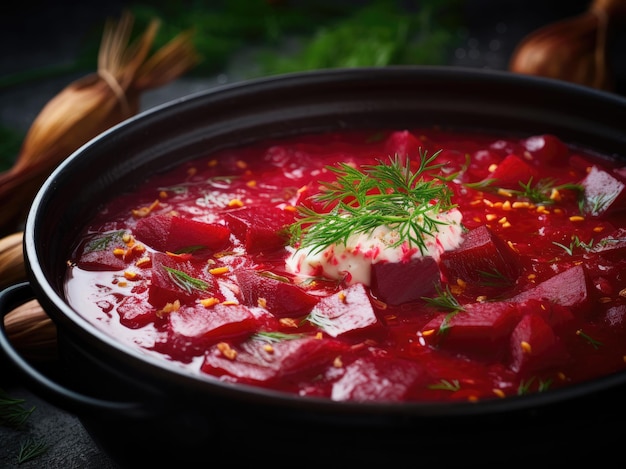 Ukrainische Rote-Bete-Suppe Borschtsch