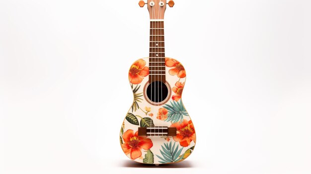 Ukulele com Desenho Floral