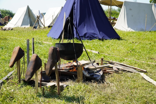 Uljanowsk Russland 16. Juli 2022 historisches Festival Der Große Wolgaweg Historische Rekonstruktion des Mittelalters