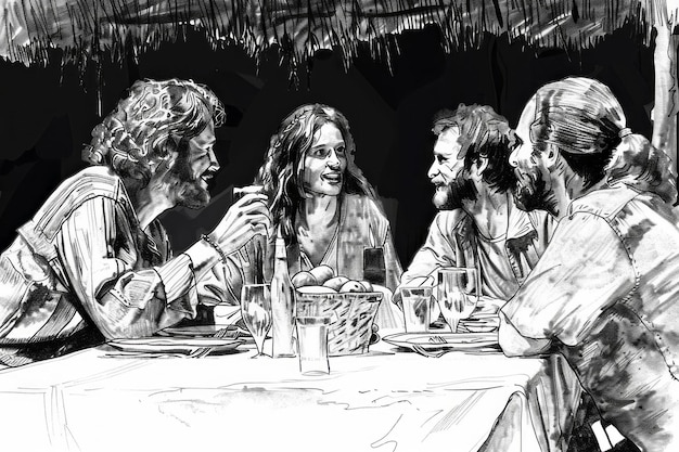 La Última Cena de Jesús hermosa religión cristiana IA generativa