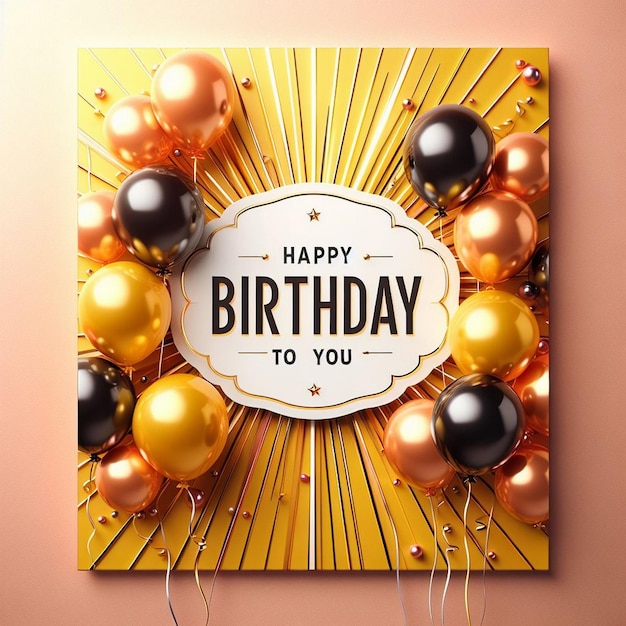 Foto Última tarjeta de felicitación de cumpleaños con tema naranja increíble diseño de tarjeta de cumpleaños deseando cumpleaños