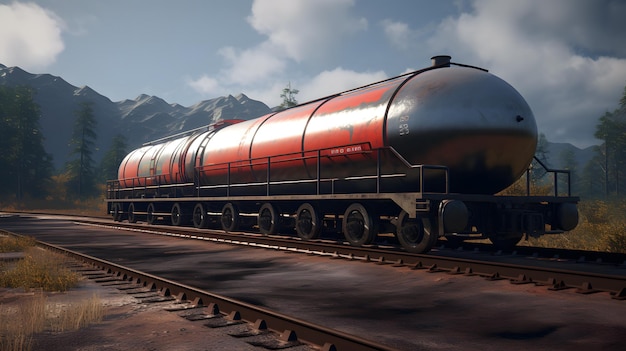 El último tanque con petróleo del tren de carga generó una red neuronal de suministro de combustible ferroviario.