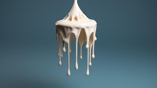 Ultra-realista 3D Milk Drip em branco e azul