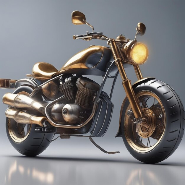 Foto ultra realista linda super motocicleta arte isométrica de baixo poli arte 3d estação de arte de alto detalhe