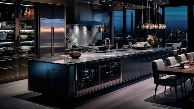 Foto ultraluxury kitchen mastery tecnologia de ponta em design opulento