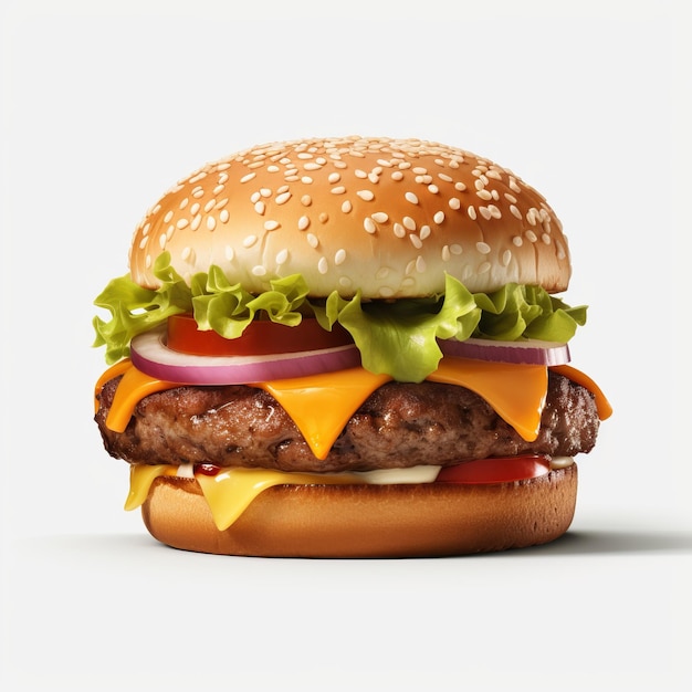 Foto ultrarealistisches 4k-hamburger-design in 3dsmax