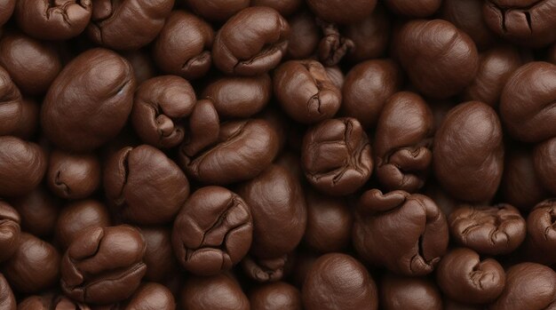 Ultrarealistisches Foto in hoher Auflösung der Textur von Kaffeebohnen Internationaler Kaffeetag