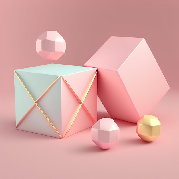 Ultraweiche Geschenkboxen isoliert auf rosa Hintergrund Cartoon minimaler Luftstil 3D-Illustration