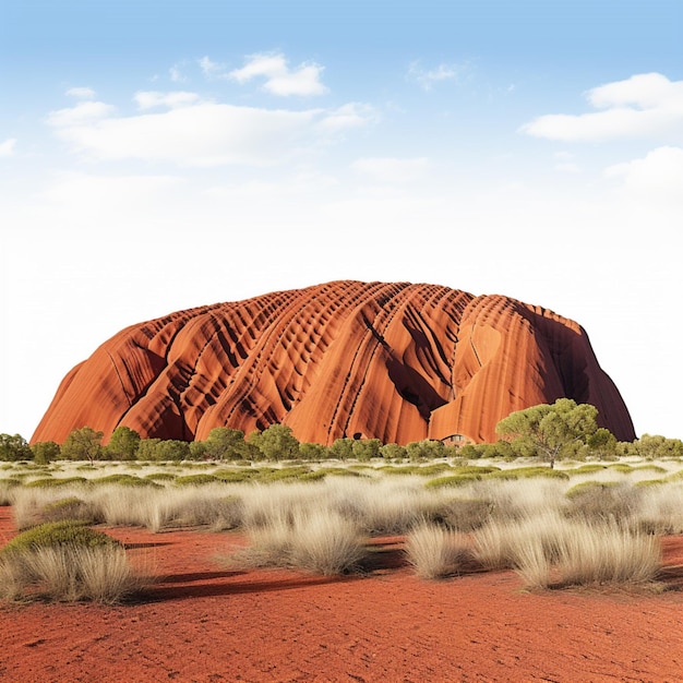 Uluru-Sandstein mit weißem Hintergrund von hoher Qualität