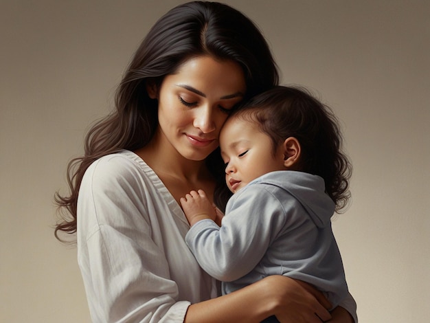 Um abraço de mãe ilustra o amor incondicional com o filho