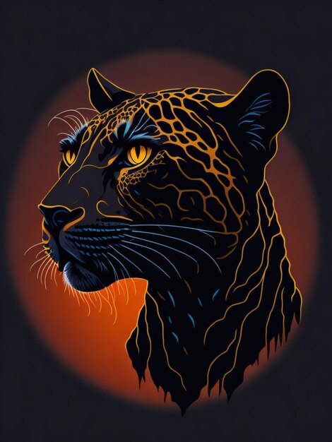 Foto um adesivo de leopardo para design de camiseta