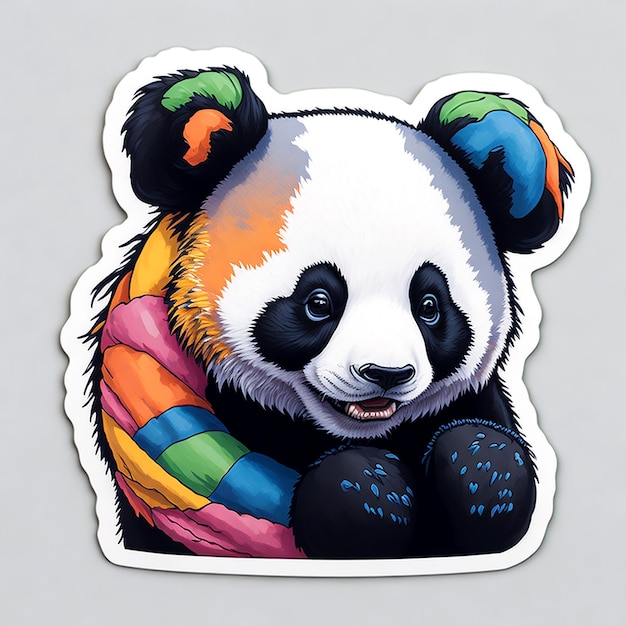 Um adesivo de panda bonito.