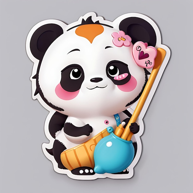 Um adesivo de panda bonito.