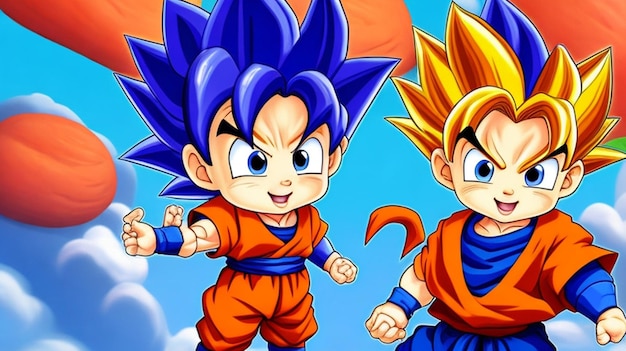 Como Desenhar Goku x Vegeta SSJ Blue Dragon Ball Super - How to