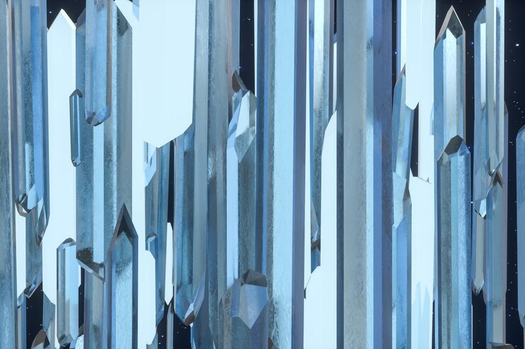 Foto um aglomerado de cristal mágico de precisão ficção científica e tema mágico renderização 3d computador fundo digital