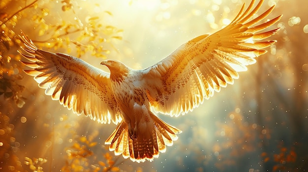 Um albatroz estendendo as asas voando contra a luz do sol