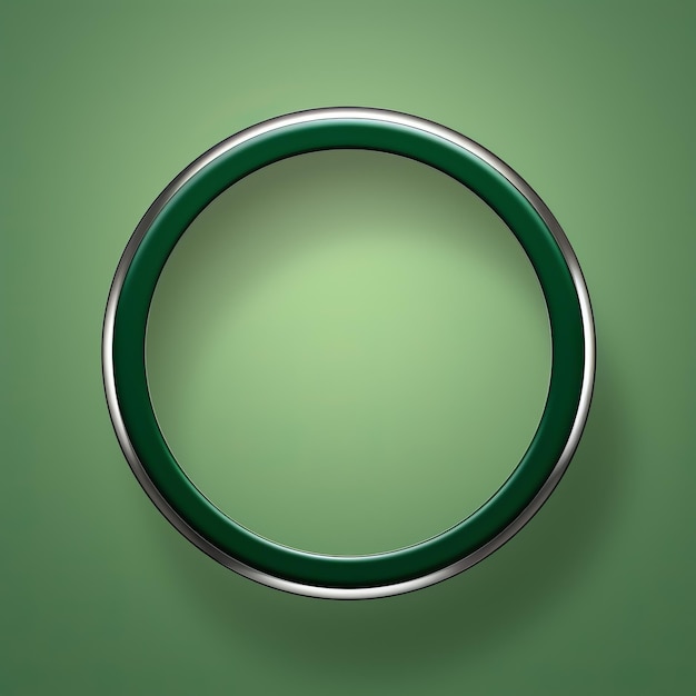 um anel verde sobre um fundo verde