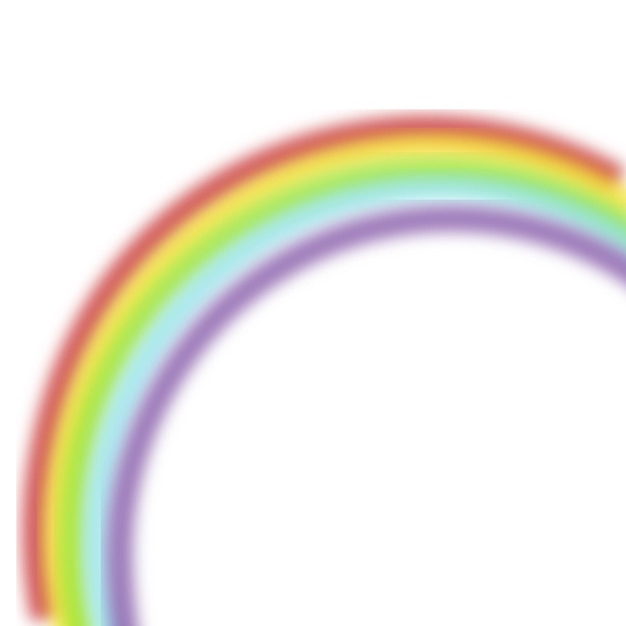 Um arco-íris multicolorido brilhante sobre um fundo branco