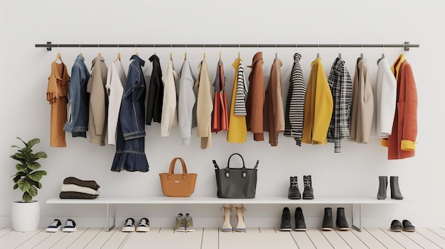um armário com uma bolsa na prateleira que diz "fashion quot"