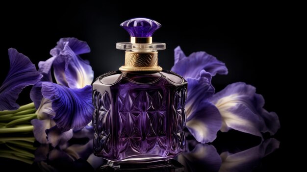 Um aroma elegante de íris e violeta em um perrplu real gerado pela IA