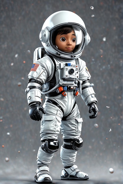 Um astronauta de brinquedo num fato espacial.
