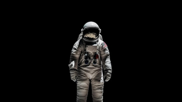 Foto um astronauta em um traje espacial com um traje espacial