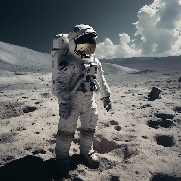 Um astronauta na lua