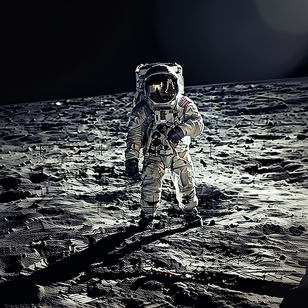 Um astronauta na lua