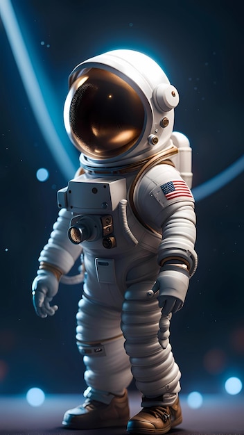 Um astronauta no fato espacial de um astronauta.