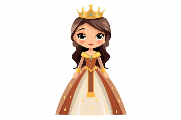 um avatar de princesa medieval com um vestido esvoaçante gerado por IA