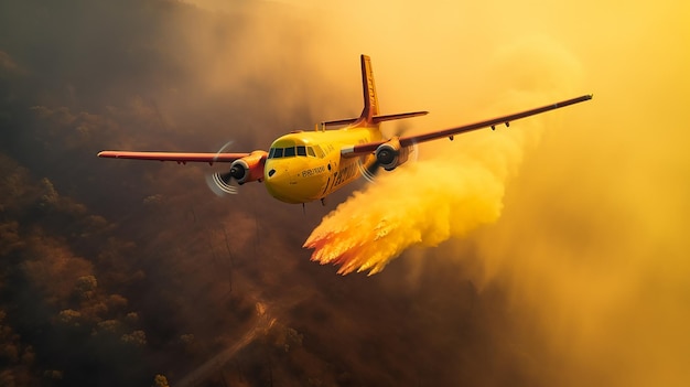 um avião amarelo com o número 2 no lado