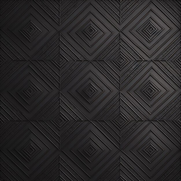 Um azulejo preto com padrões geométricos.