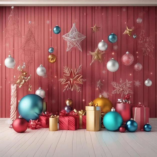 Um banner de decoração de Natal